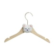 thumbnail image 2 of Percha para ropa de niños Percha para secar ropa de bebé Gancho de metal Percha de madera maciza Percha para abrigos para niños Niños recién nacidos, 2 of 8
