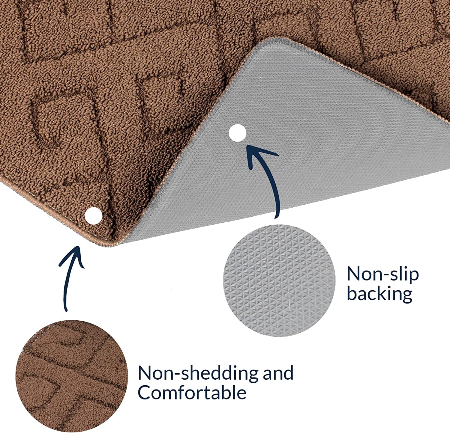 Walensee Indoor Doormat, Front Door Mat for Entrance, 32"x48" Brown