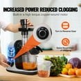 thumbnail image 4 of BENTISM Slow Masticating Juicer, Cold Press Juicer Machine with Reverse Function, Quiet Motor Slow Juicer, Juice Extractor Maker Easy to Clean with Brush, for High Nutrient Fruits Vegetables, 4 of 9