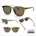 thumbnail image 2 of SA106 Classic Mens Square Sunglasses with Lightweight Frame and UV400 Polycarbonate Lenses Green Frame - Green Lens, 2 of 6