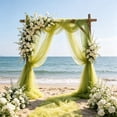 thumbnail image 6 of Wedding Chiffon Curtain Sheer Fabric Arch Drapes 2 Panels 78.74in for Ceremony,Yellow, 6 of 6