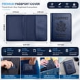 thumbnail image 6 of DEZEN Leather Passport Holder and Vaccine Card Protector - Travel Wallet Black- Pack 3, 6 of 10