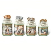 The Bradford Exchange Kitten Canister Sugar Cozy Kittens Canister Collection Issue #3 by Jurgen Scholz 10 to 11.73-inches