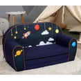 thumbnail image 2 of Delsit Kids Couch for Toddlers - 2 in 1 Convertible Foam Sofa to Lounger, Comfy Flip Out Lounge Chair for Children, Made in Europe, 2 of 5