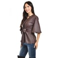 thumbnail image 2 of Blusa de vinipiel con laso Roman Fashion /Juvenil, 1877 (Cafe) cafe M, 2 of 5