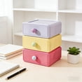 thumbnail image 6 of Drawer Style Desktop Organizer with Pull-Out Compartments, Multi Color Stationery Storage Box for Pens Cosmetics and Office Supplies, Stackable Desk Tidy for Home Office Dorm Use, 6 of 7