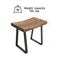 thumbnail image 2 of Greenage Old Pine Wood Concave Stool End Table Side Table Nightstand Plant Stand, 19"x12"x17"H, 2 of 9