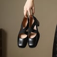 thumbnail image 3 of YOWMNS Women's Elastic Band Flats - Stylish Square Toe Crisscross Ballet Flats, 3 of 5