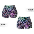 thumbnail image 3 of Sikiie Rainbow Animal Skin Print Workout Shorts Women Scrunch Butt Gym Shorts Seamless High Waist Tummy Control Yoga Biker Athletic Shorts, 3 of 5
