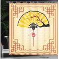 thumbnail image 4 of Ambesonne Japanese Shower Curtain, Cherry Blossom Orient, 69"Wx70"L, Sand Brown Yellow Red, 4 of 5