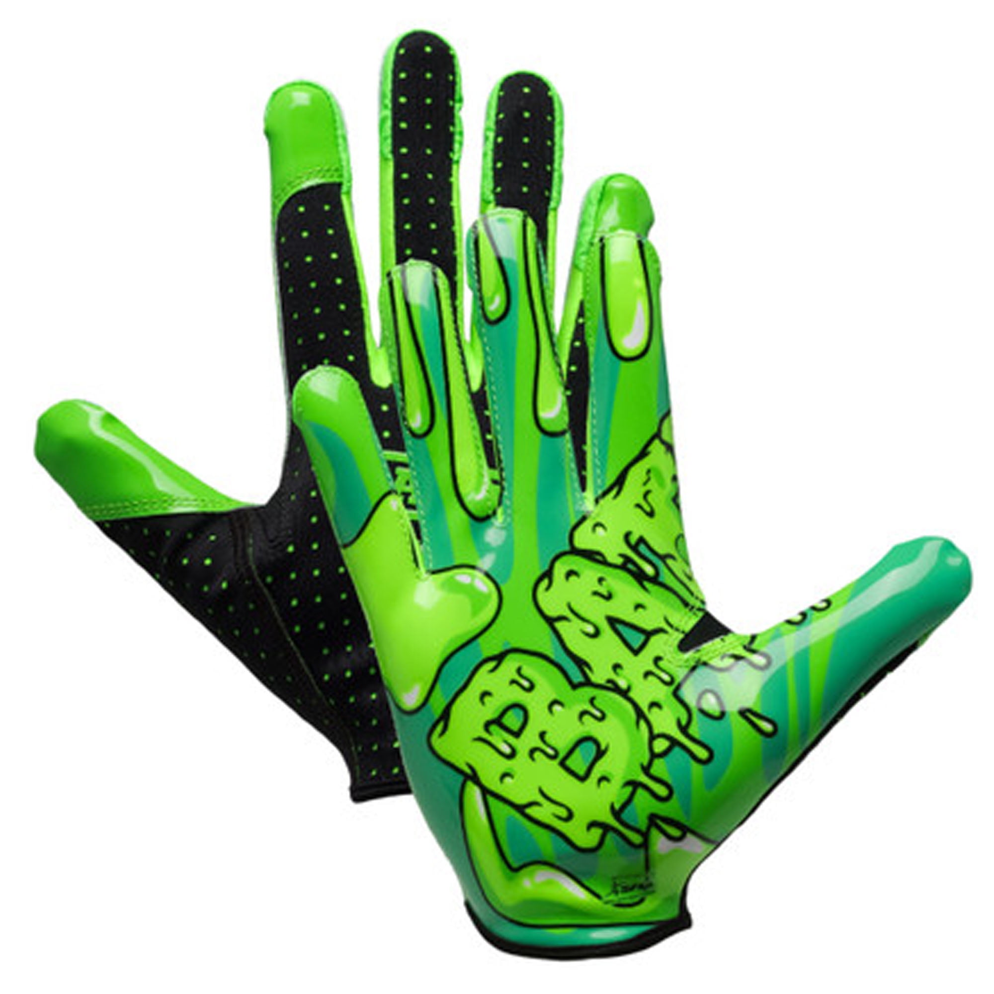 Battle Sports Adult  "Slime" Doom Speed Receiver Football Glove - Neon Green -  Medium
