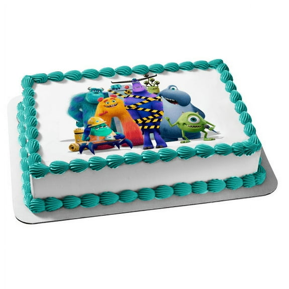 A Birthday Place Monsters at Work Edible Cake Topper Image
