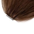 thumbnail image 4 of Clip in Bangs 100% Human Hair Extensions Reddish Brown Clip on Fringe Bangs with nice net Natural Flat neat Bangs with (Wispy Bangs, Medium Brown), 4 of 7