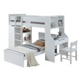 thumbnail image 2 of ACME Lit Mezzanine Cadre en Bois Blanc, 2 of 5