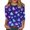 Dark Purple, variant on Womens Halloween Tops Castle Moon Crew Neck Horror Blouses Spider Pumpkin 3/4 Sleeve Funny Shirts, S