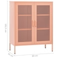thumbnail image 4 of vidaXL Armoire de Rangement Rose 80x35x101,5 cm Acier, 4 of 5