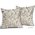 thumbnail image 3 of Ryan&nbsp; Dark Brown Floral Pillow Covers Set 2, 18x18 in, Botanical Print Vintage Spring Flower Plant Cream Decorative Throw Pillow Cases Outdoor Farmhouse Cushion Covers Decor for Sofa Couch Bed, 3 of 5