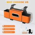 thumbnail image 4 of 3-in-1 Car Backseat Organizer with Cup Holder, Tissue Box, Trash Bin & Hooks,Multifunctional Back Seat Car Organizer for Hold Phones, Snacks, Drinks, and Handbags, 4 of 7