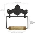 thumbnail image 5 of AuldHome Design Farmhouse Cast Iron Toilet Paper Holder; Wall Mount Vintage Decor Style Black TP Hanger, 5 of 5