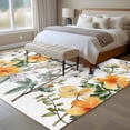 thumbnail image 5 of Spring Watercolor Area Rugs 5x7 ft Vintage Yellow Flowers and Birds Washable Rug Non Slip Indoor Carpet Absorbent Floor Mat for Living Room Bedroom Dining Room, 5 of 9
