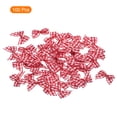 thumbnail image 3 of Uxcell 100Pcs Mini Gingham Ribbon Bow 1" Checkered Fabric Satin Ribbon Bows for Craft DIY Red and White, 3 of 7