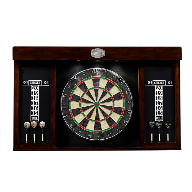 Thornton 40" Dartboard Set with LED Lights, Steel Tip Darts