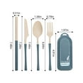 thumbnail image 3 of Fufafayo under $5 Travel Utensils, Reusable Cutlery Set with Carrying Case, Portable Eating Utensils with Spoon, Fork, Knife, Straw, Picnic Gear for Camping, Travel, Office Lunch, Outdoor Meals, 3 of 9