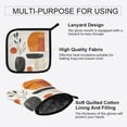 thumbnail image 3 of Yayeee Oven Mitts and Pot Holder Set of 4 Heat Resistant Kitchen Gloves Baking Hot Pad, White Abstract Shapes, 3 of 5