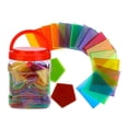 thumbnail image 2 of Bloques de patrón transparente Aprendizaje de juguetes educativos y clasificar Juguete Rompecabezas Juguete Bloques de arco iris para DIY Juego Salvador Bloques de patrones, 2 of 8