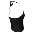 thumbnail image 5 of Women's Slim Fit Halter Tank Top, Solid Color Sleeveless Camisole, Casual Summer Layering Cami, 5 of 6