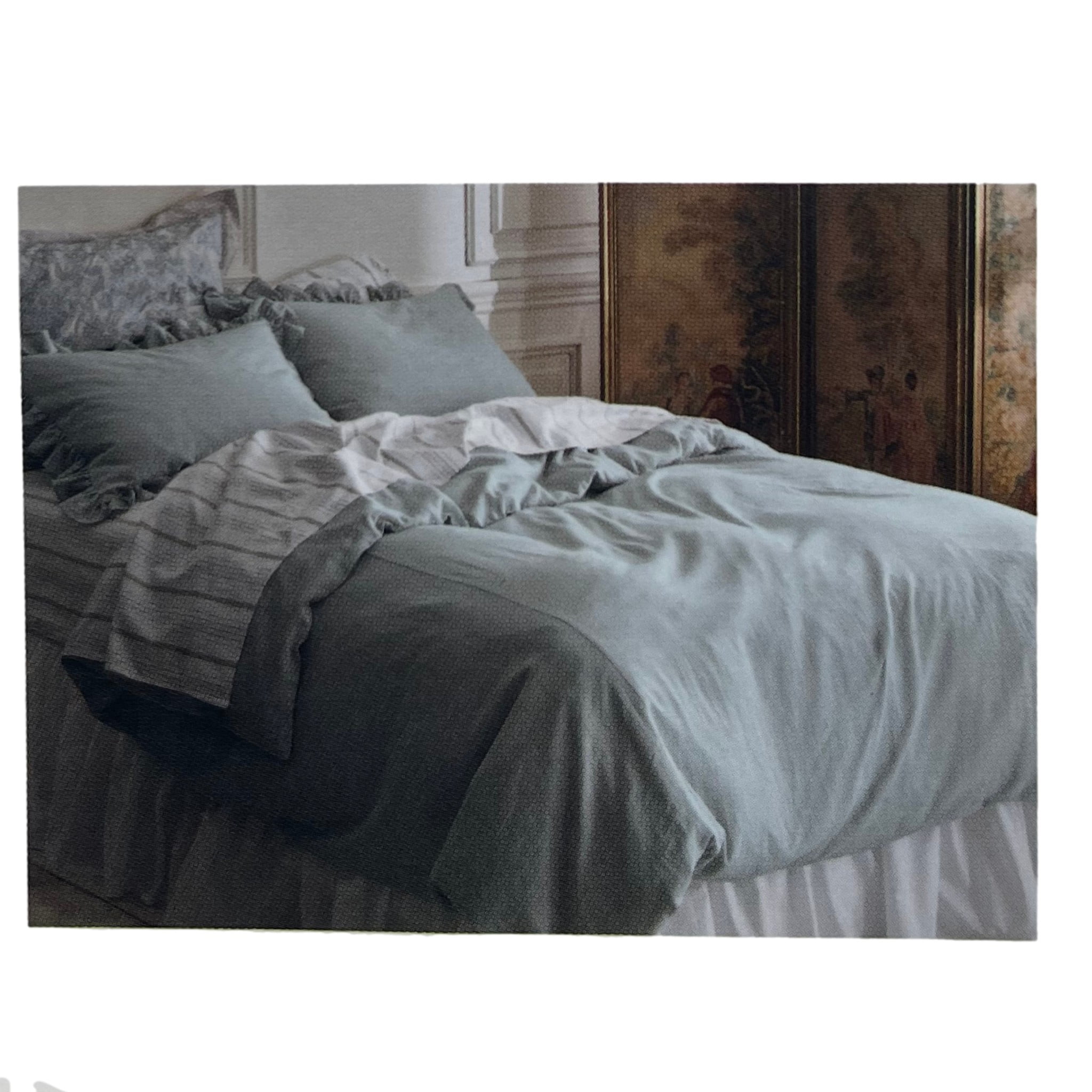 Simply Shabby Chic Pale Blue Duvet Cover Set Twin Bedding & Ruffled