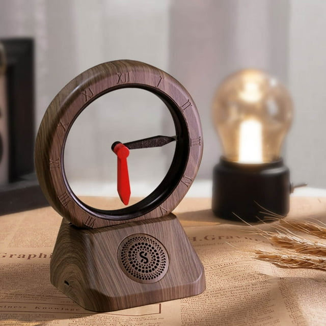 Edgergery Time And Space Gate Vintage Bluetooth Speaker Suspended Clockwise Bluetooth Subwoofer Vintage Clock Sound