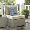thumbnail image 2 of Modway Repose Rattan & Fabric Patio Armless Chair in Light Gray and Beige, 2 of 5