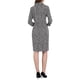 thumbnail image 3 of Vestido de tweed con cuello de solapa y botones para mujer de manga 3/4 L, 3 of 4