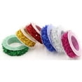 thumbnail image 2 of 6 Rolls Metallic Glitter Ribbons Christmas Tinsel Garland for Holiday Wedding Birthday Party Decoration Gift Wrapping, 2 of 7