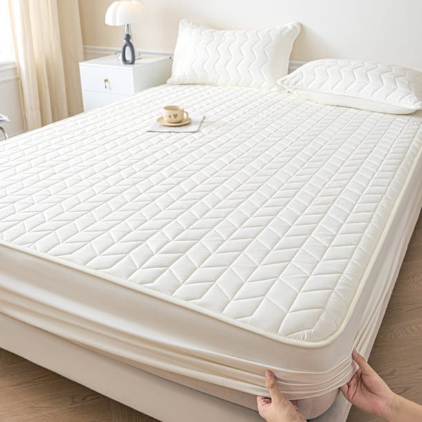 Quilted Waterproof Bed Cover Complete Set For Mattress Protection Summer Ice Silk Mat