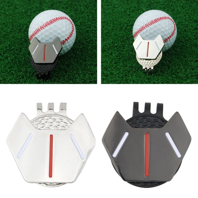 1 Set Target Mark Magnetic Waterproof High Strength Ball Mark Metal Mini Golf Ball Mark with Hat Clip Set Golf Accessory