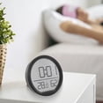 thumbnail image 2 of JINGT Thermohygrometer Indoor Home Electronic Alarm Clock Alarm Clock Digital Alarm Clock Built In Button Battery Clock Temperature black, 2 of 5
