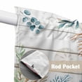 thumbnail image 4 of Beach Coastal Swag Curtains for Kitchen/Bedroom/Living Room, Summer Nautical Coral Shell Botanical Vintage Scalloped Curtains 63 Inch Long, Window Swag Topper Curtains Valances 2 Panels Set 36"x63", 4 of 8