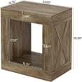 thumbnail image 2 of Tribesigns End Table with Storage, Wood Side Table for Living Room Bedroom, Farmhouse Small Accent Table with Open Shelf (Brown, 2PC), 2 of 5