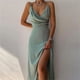 thumbnail image 2 of Vestido Midi ajustado con tirantes finos para mujer, ropa de calle elegante, corsé Sexy, ropa de noche y Club para fiesta, tela sin espalda, 2 of 5
