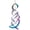Iridescent Mylar Spin Quartet with Crystal, variant on In the Breeze 4888 — Lil' Silver Sprite — Holographic Mylar Decoration, 4.5" x 12", 12" — Yard and Garden Decoration — Humane Animal Deterrent
