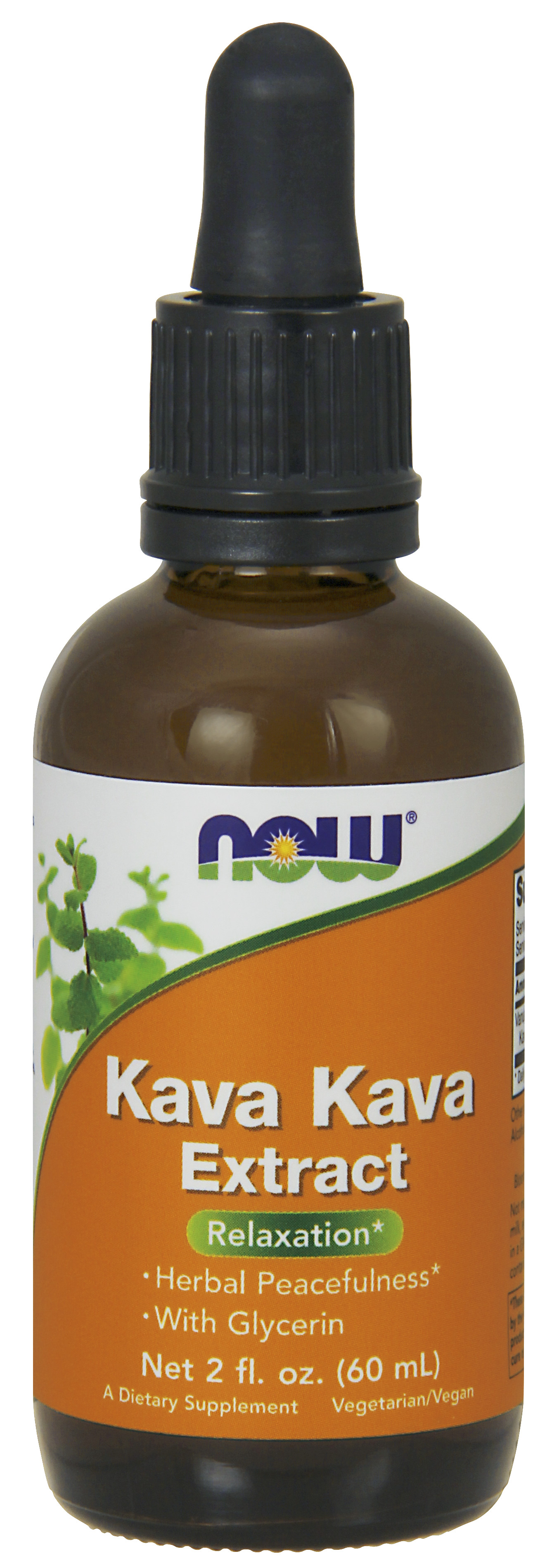 NOW Supplements, Kava Kava Liquid Extract with Glycerin, Dropper