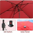 thumbnail image 6 of MONDAWE Rectangular Market Umbrella with Lights 10 x 6.5 FT Outdoor Solar LED Patio Umbrella Tilt and Crank Aluminum Commercial Table Umbrella for Pool Backyard Balcony, 6 of 7