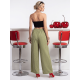 thumbnail image 3 of Pantalón Palazzo para Mujer Pantalón Holgado de Cintura Elástica con Jareta, 3 of 5