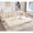 Beige, variant on ODUWA 111" L-Shaped Modular Couch with Ottoman, Cup Holders, Side Storage Pockets, Convertible 4-Seater Sofa Bed, Corduroy Fabric, 8 Throw Pillows