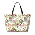thumbnail image 2 of Disketp Birds And Flowers Bolsa de Playa de Gran Capacidad, Bolso Impermeable y a Prueba de Arena para Mujer, Ideal para Playa, Piscina y Natación, 2 of 7