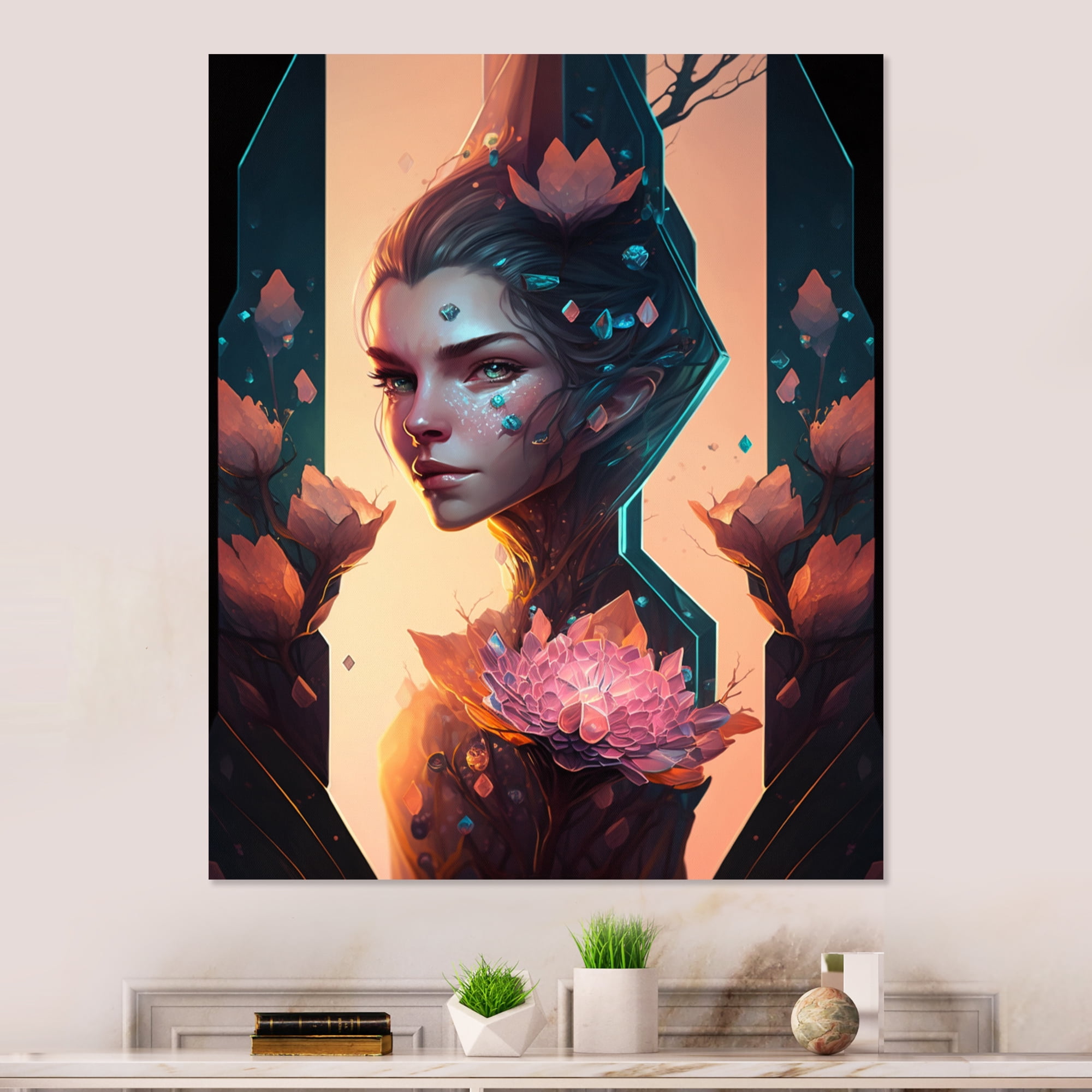 Designart Portrait Of Alien V Canvas Wall Art