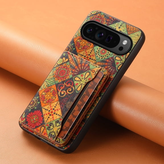 Retro flower figure PU leather phone case for Google Pixel 10 Pro XL 10/10pro 9/9pro 9A 8A 7A 6A 7Pro 8 pro 6pro 9 pro XL card bag kickstand cover