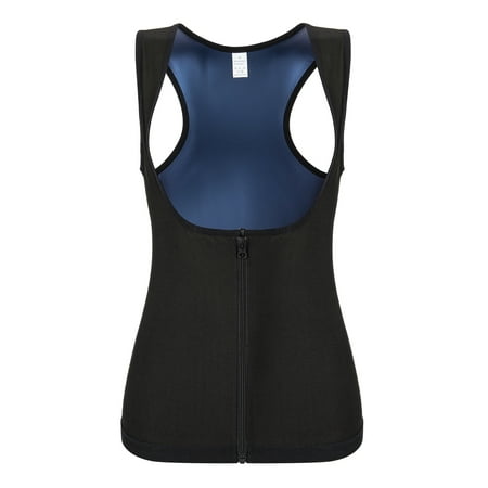 

Tinglu Sauna Suit for Women Weight Loss Sauna Shirt Sweat Jacket Vest Fitness Shaper Zipper Workout Top